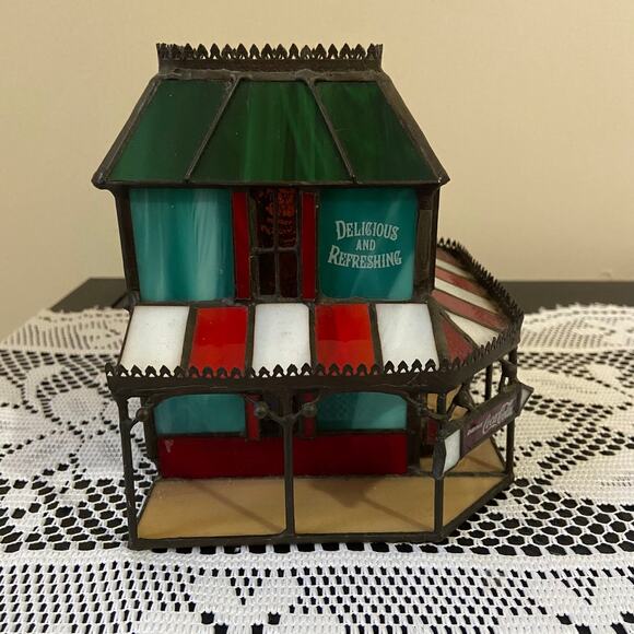 Franklin Mint Coca Cola Holiday Victorian Hotel Glass House - Picture 4 of 7